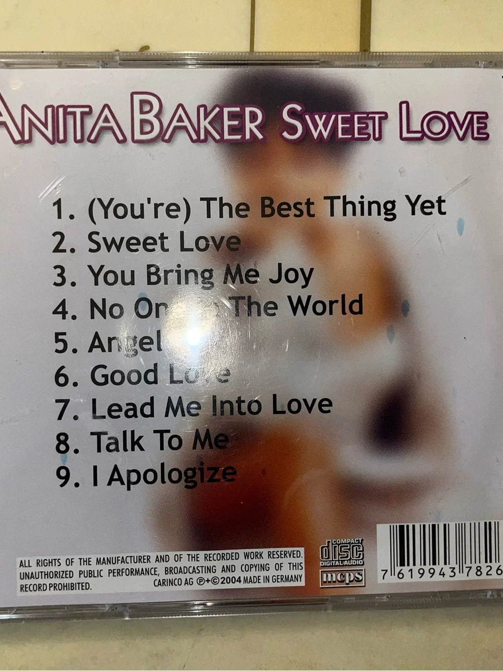 Anita Baker - Sweet Love CD - Rare Crystal 2004 German import (Planet Song) - Picture 3 of 9